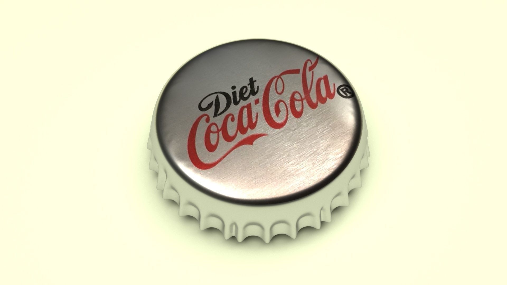 Coca Cola Light Bottle Cap 3D model_6