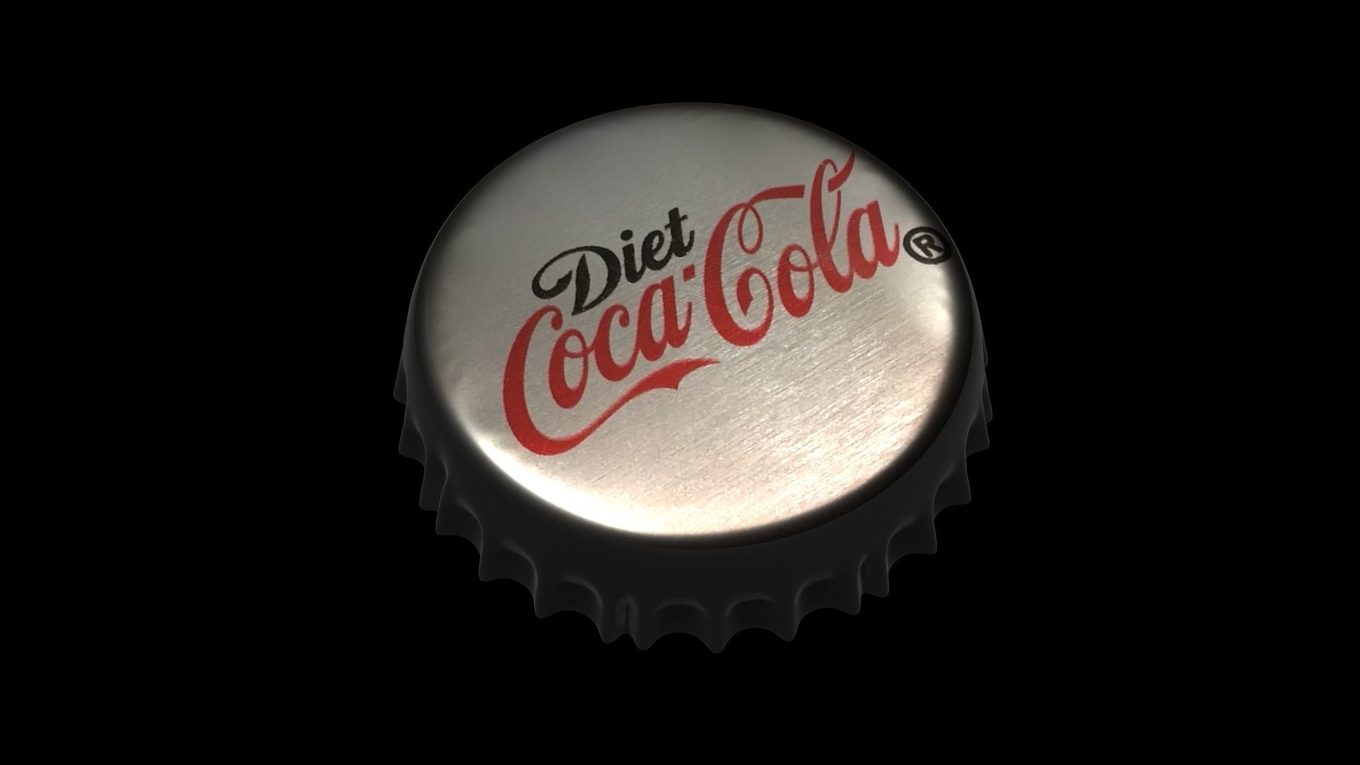 Coca Cola Light Bottle Cap 3D model_7