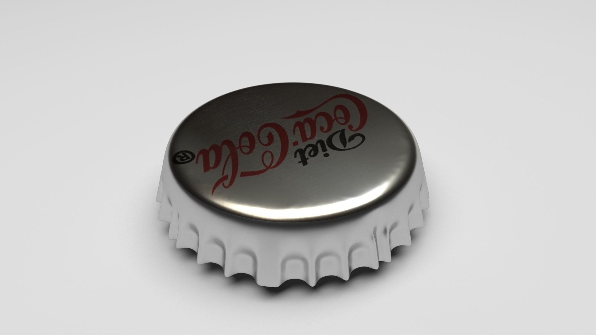 Coca Cola Light Bottle Cap 3D model_2