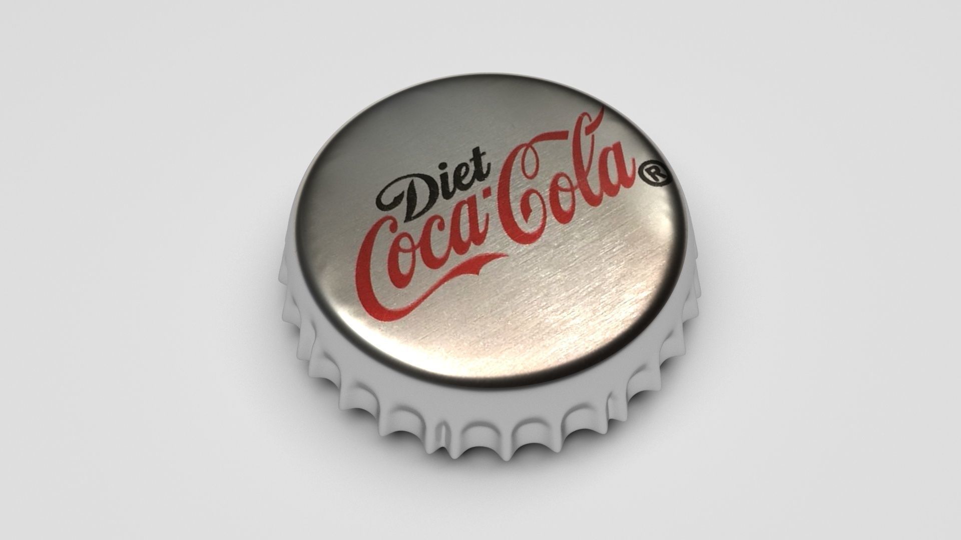 Coca Cola Light Bottle Cap 3D model_4