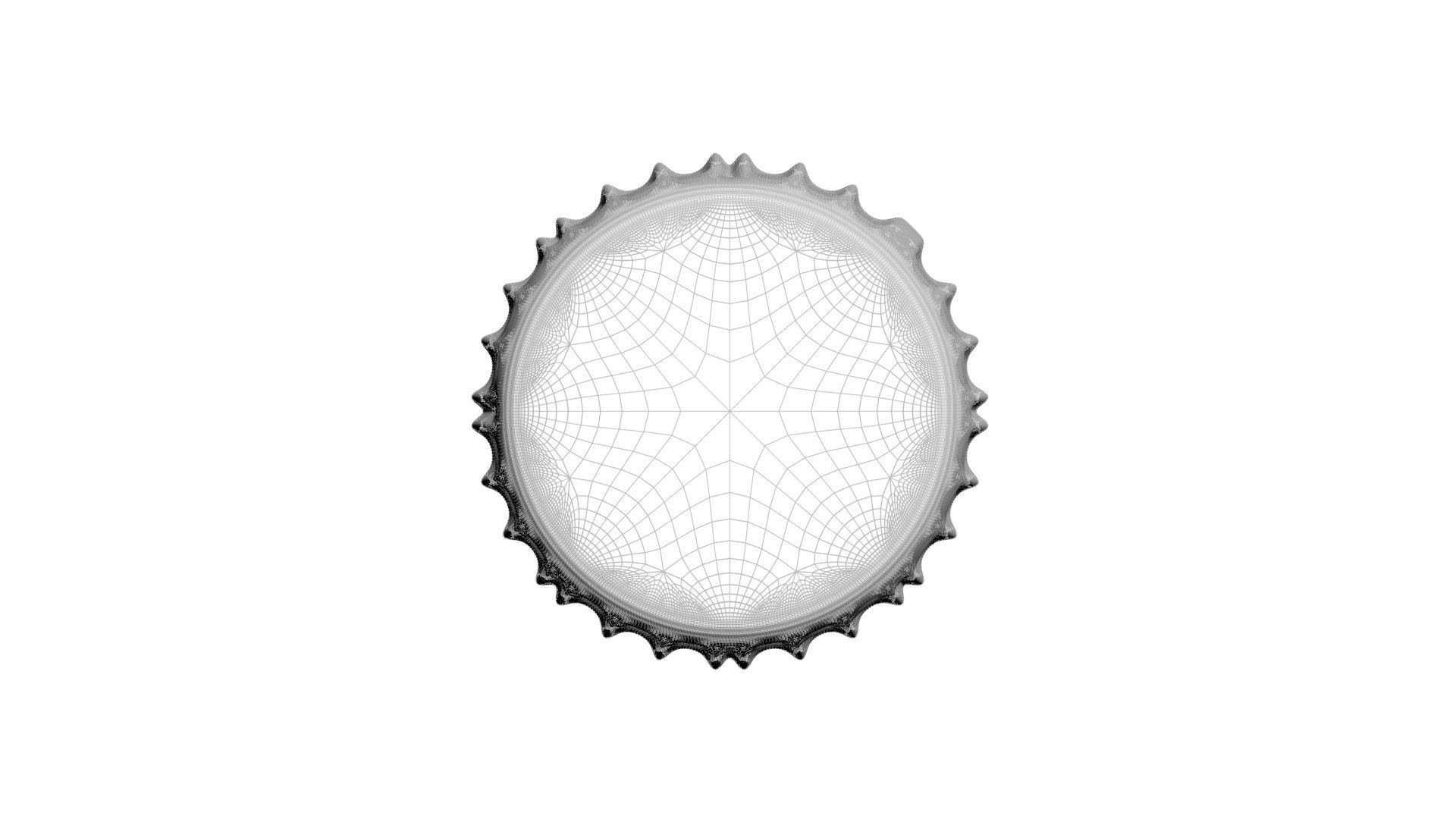 Coca Cola Light Bottle Cap 3D model_21