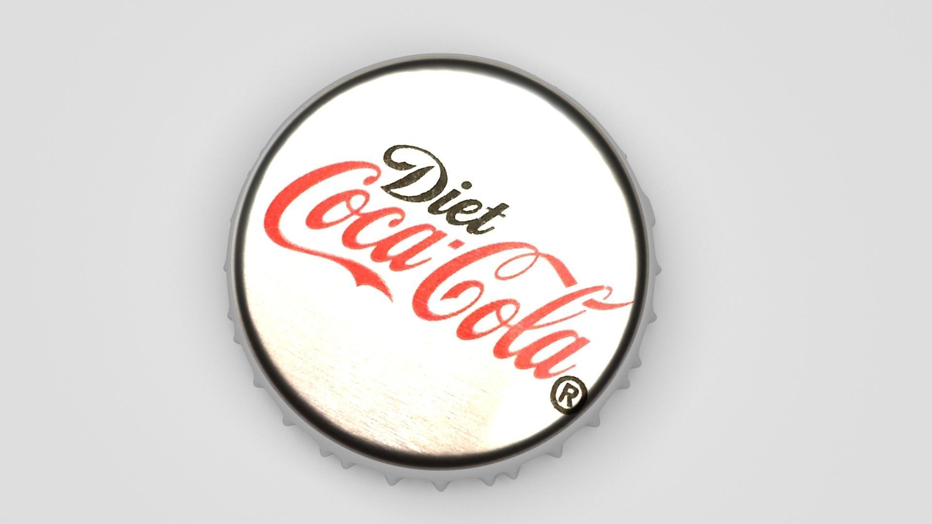 Coca Cola Light Bottle Cap 3D model_1