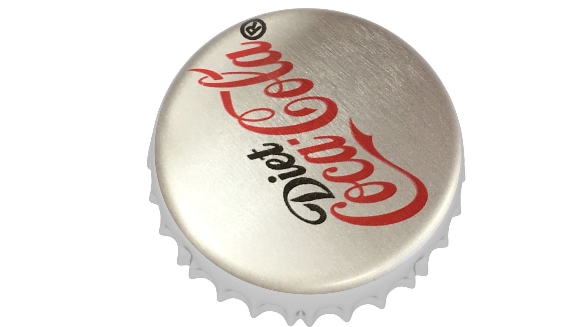 Coca Cola Light Bottle Cap 3D model_11