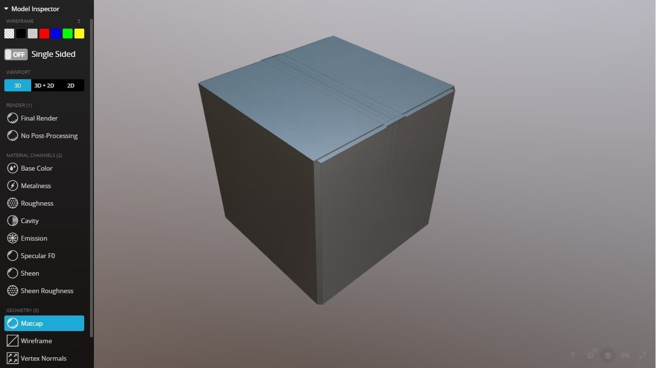 Box 300X300X300 Low poly model Low-poly 3D model_9
