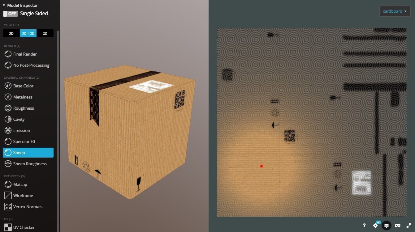 Box 300X300X300 Low poly model Low-poly 3D model_12