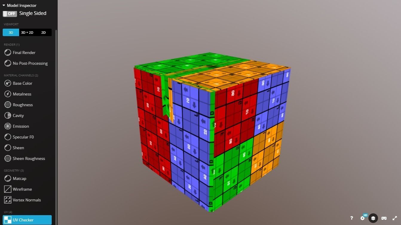 Box 300X300X300 Low poly model Low-poly 3D model_11