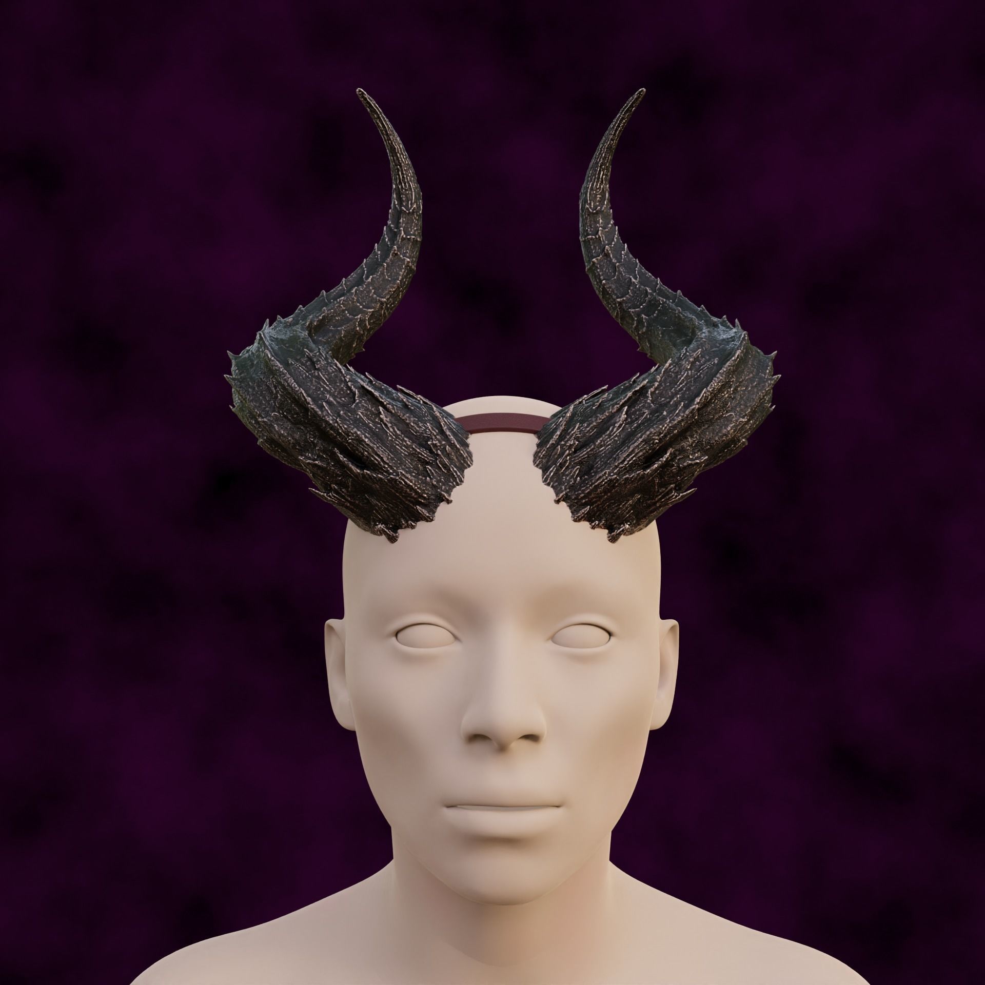 Fantasy Cambion Horns Set Baldurs Gate 3 3D print model_5