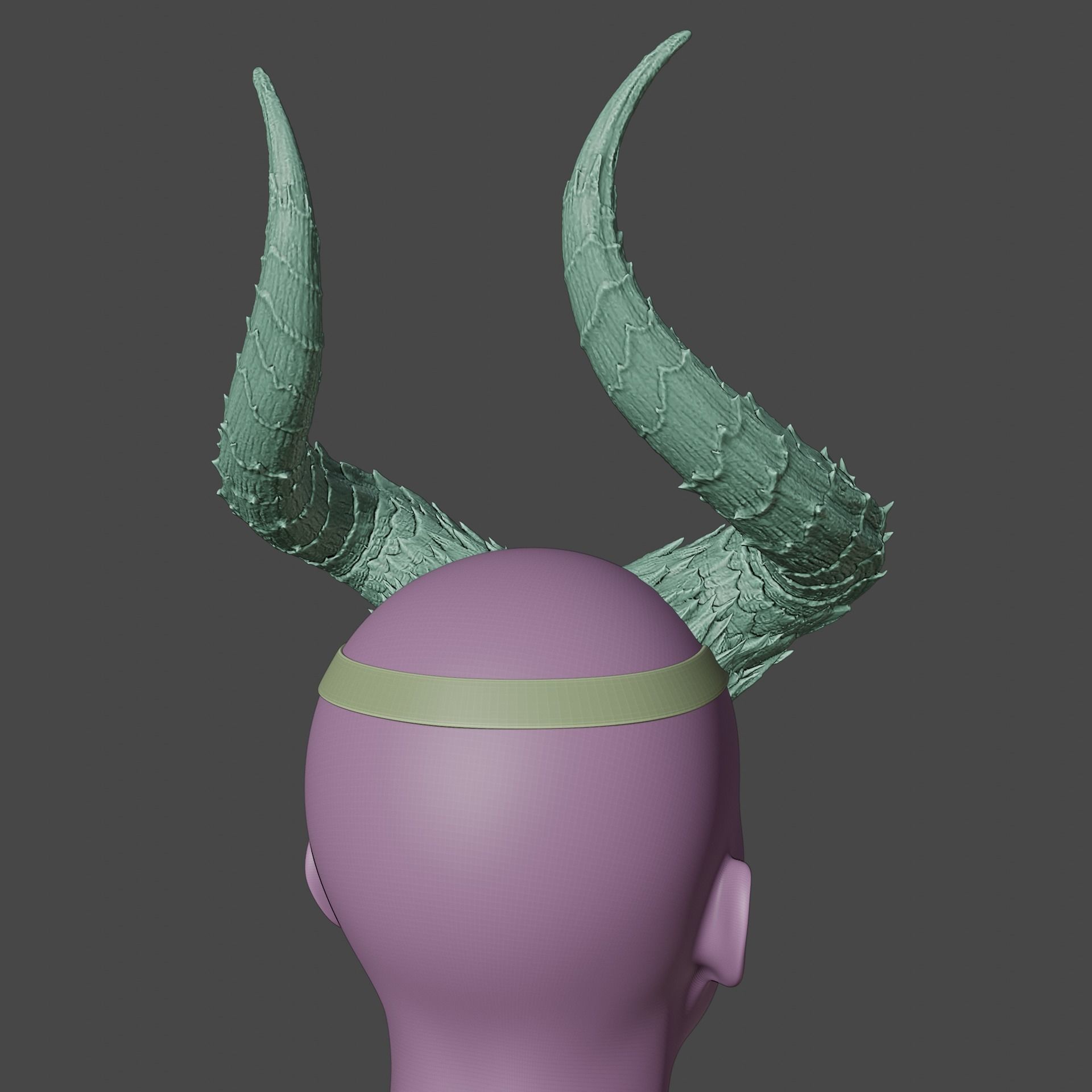 Fantasy Cambion Horns Set Baldurs Gate 3 3D print model_9