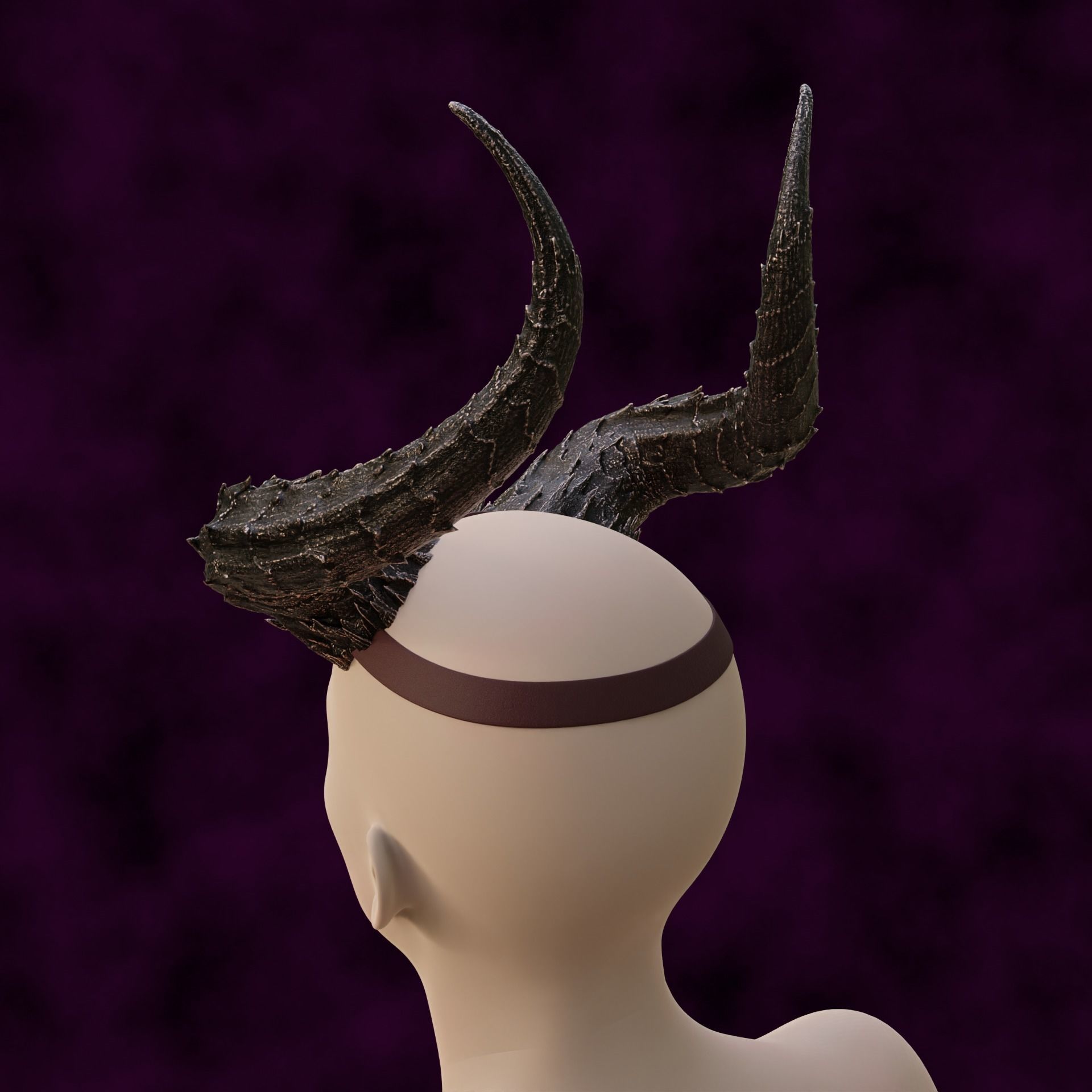 Fantasy Cambion Horns Set Baldurs Gate 3 3D print model_6