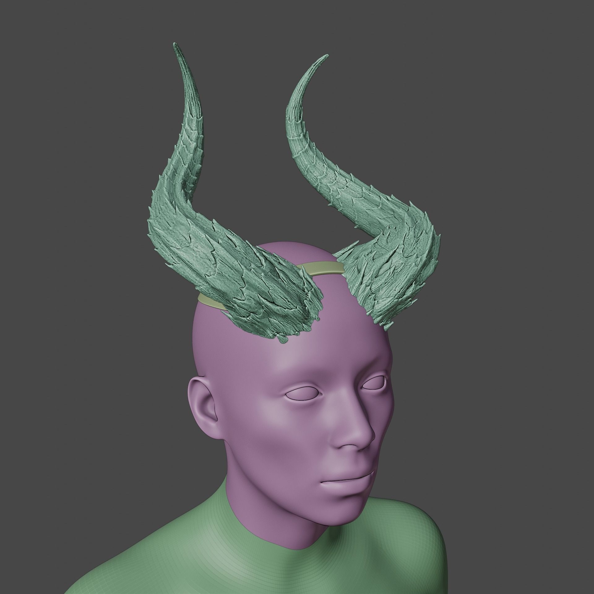 Fantasy Cambion Horns Set Baldurs Gate 3 3D print model_8