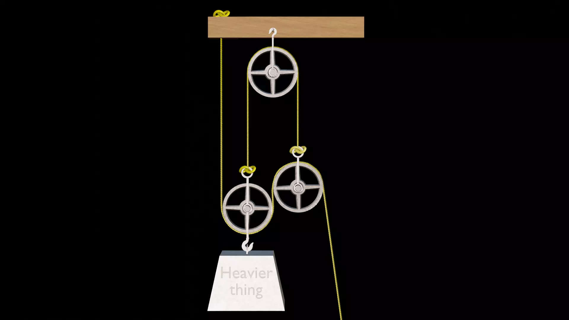 Mechanical Pulley Animated 8 3D model