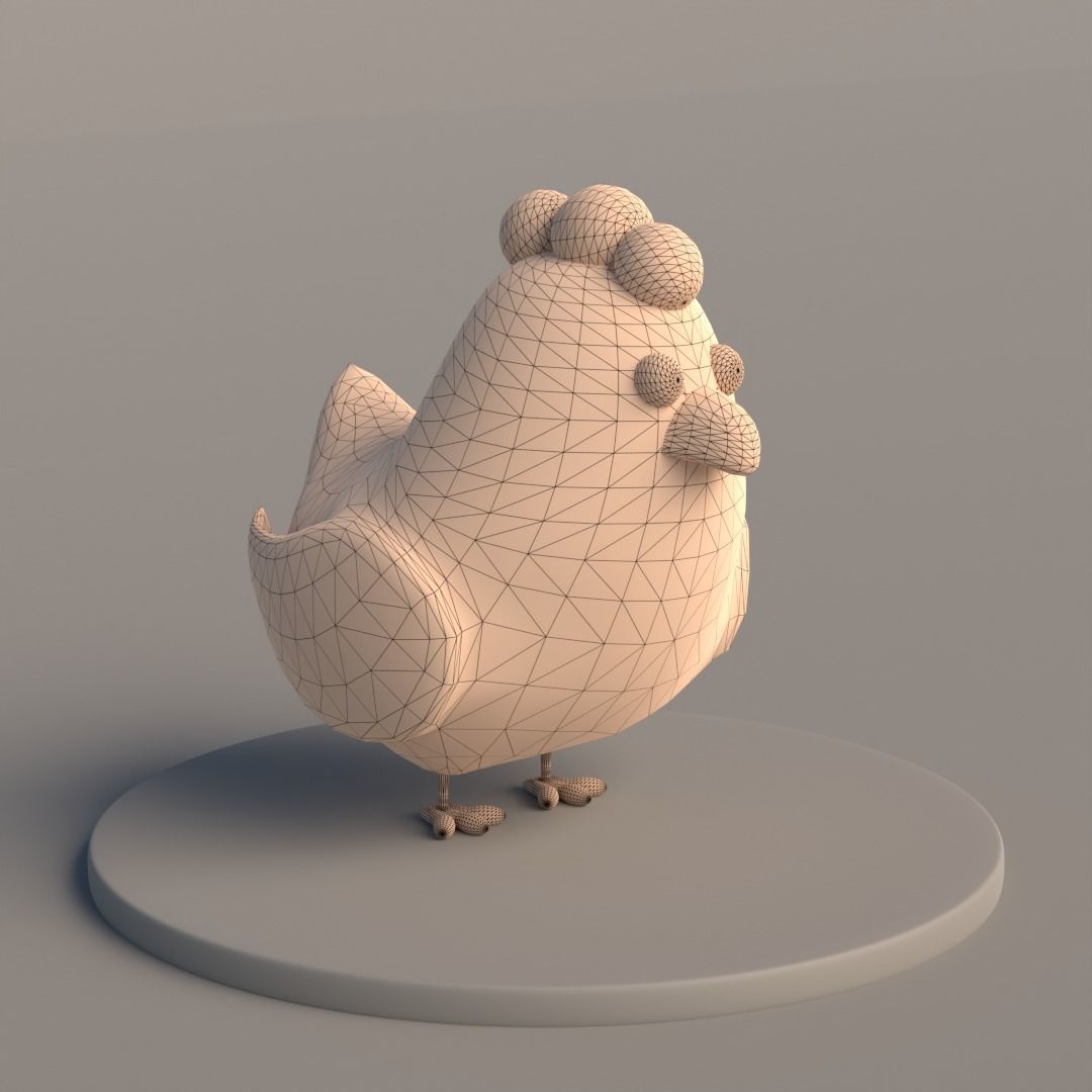 3D Chicken Model Free low-poly 3D model_8