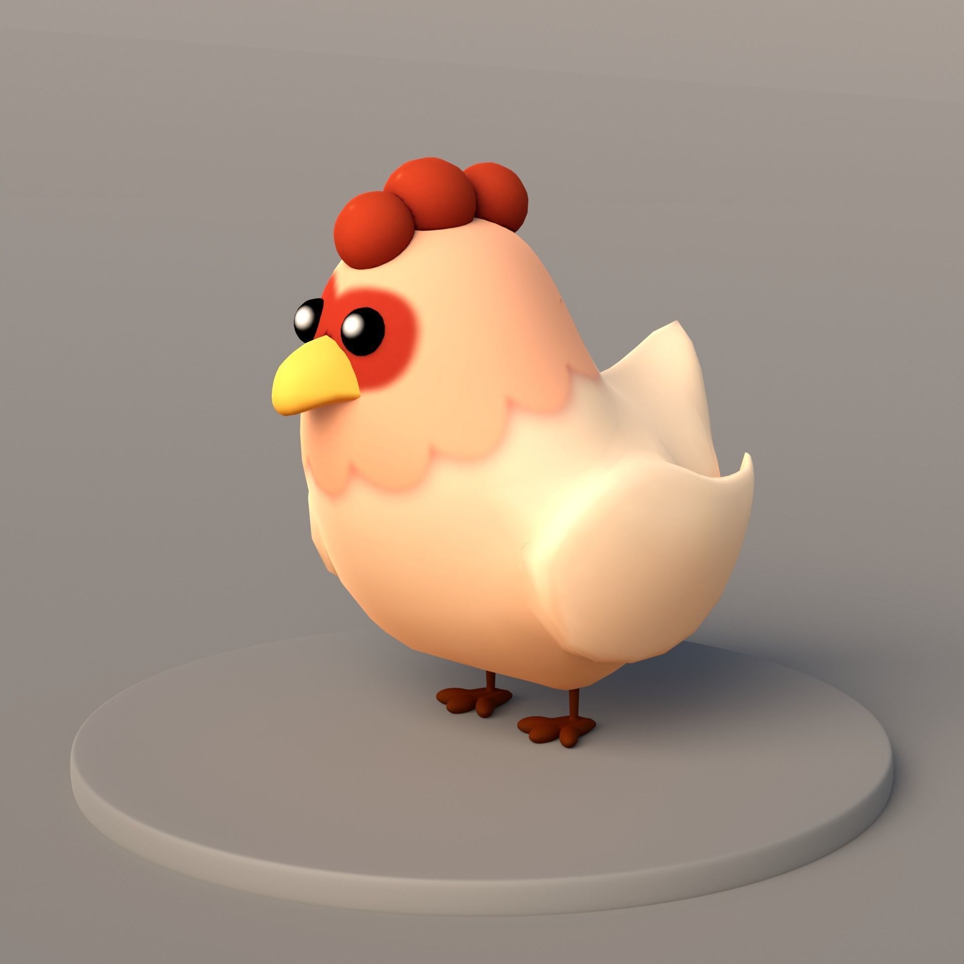 3D Chicken Model Free low-poly 3D model_3