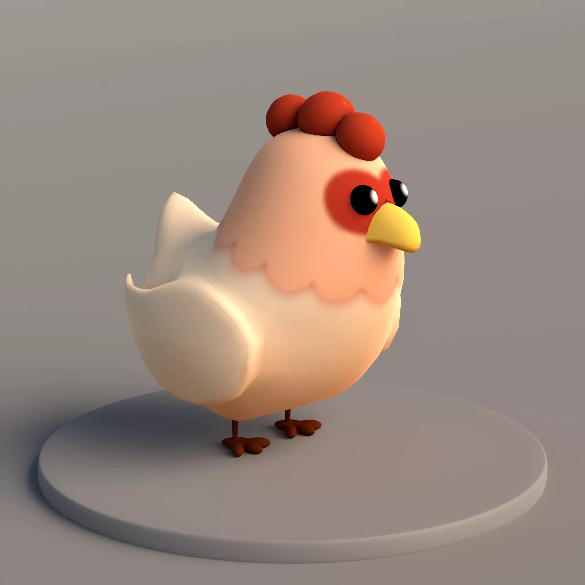 3D Chicken Model Free low-poly 3D model_0