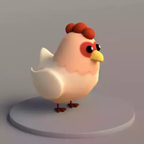 3D Chicken Model Free low-poly 3D model