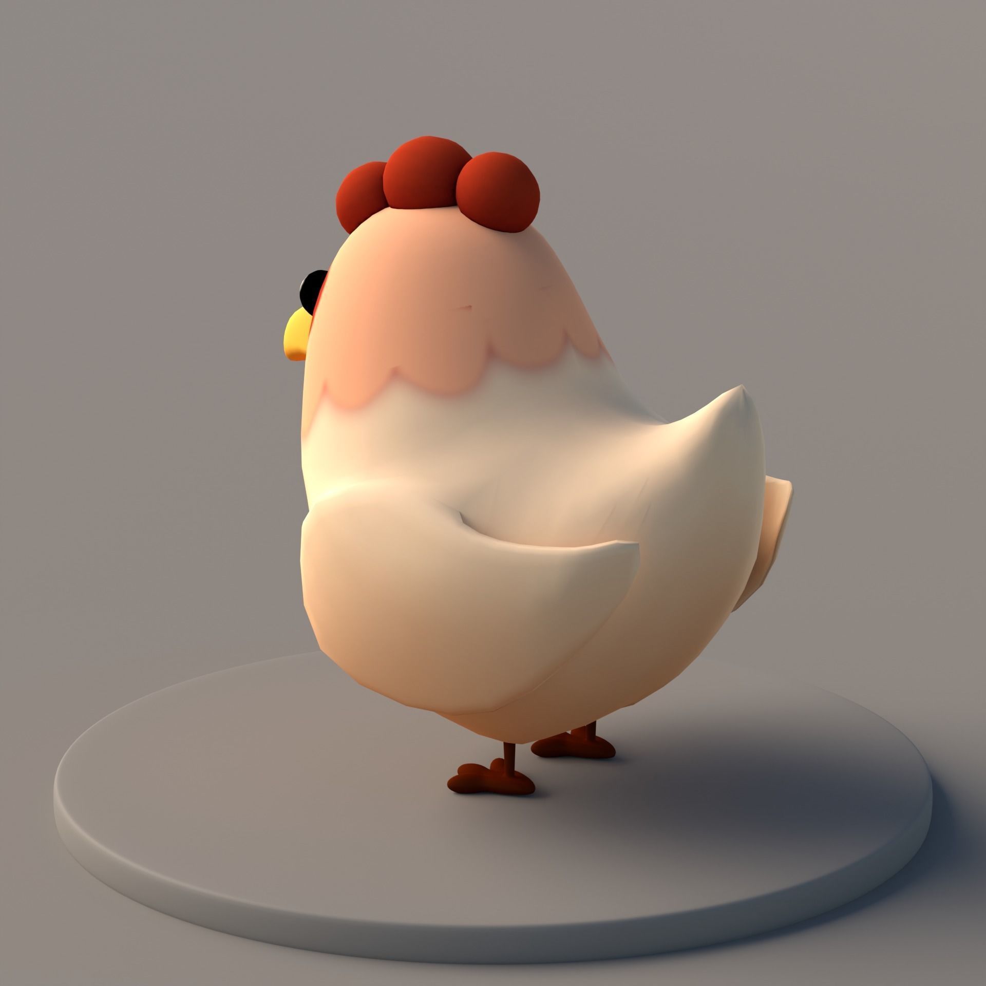 3D Chicken Model Free low-poly 3D model_4