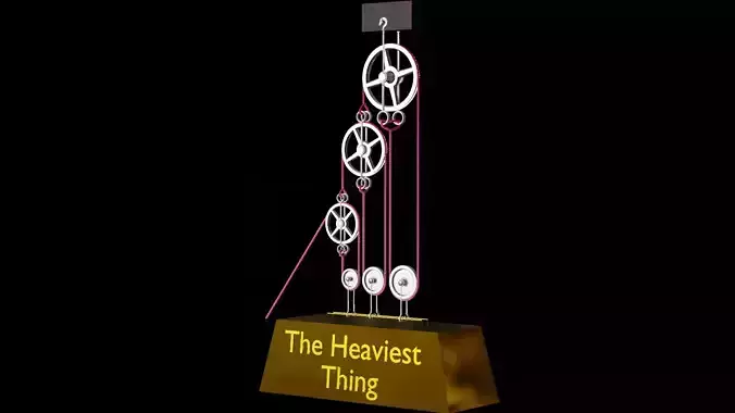 Mechanical Pulley Animated 9 3D model