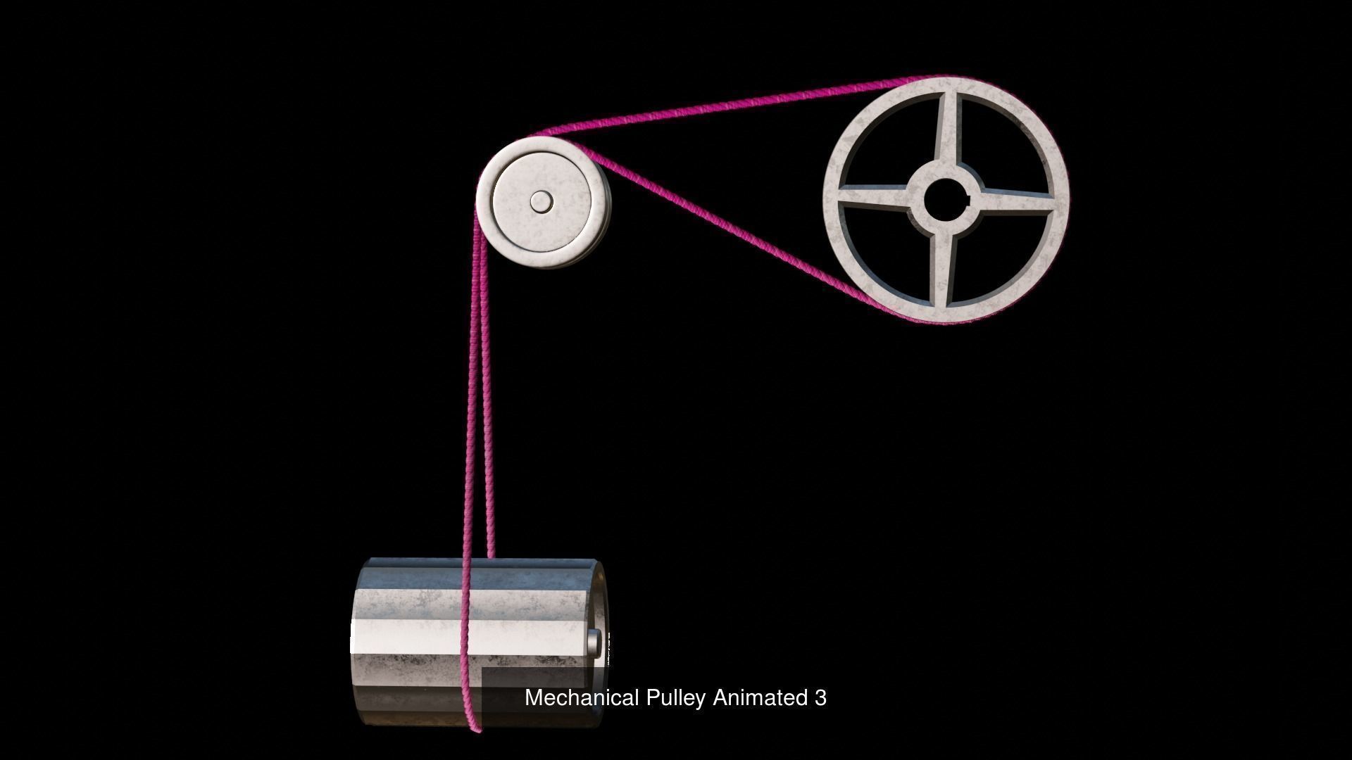 Mechanical Pulleys Animated 3D Model Collection_4