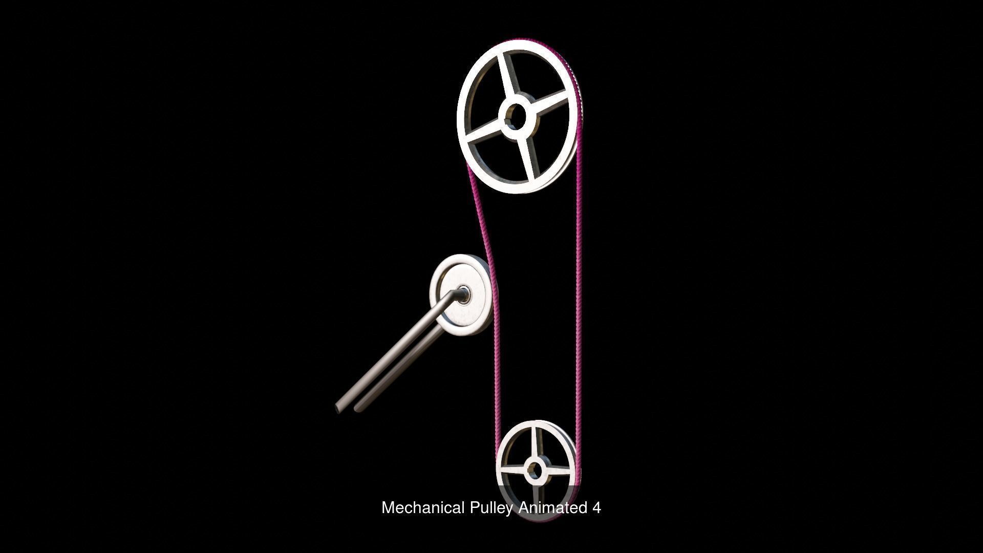 Mechanical Pulleys Animated 3D Model Collection_5