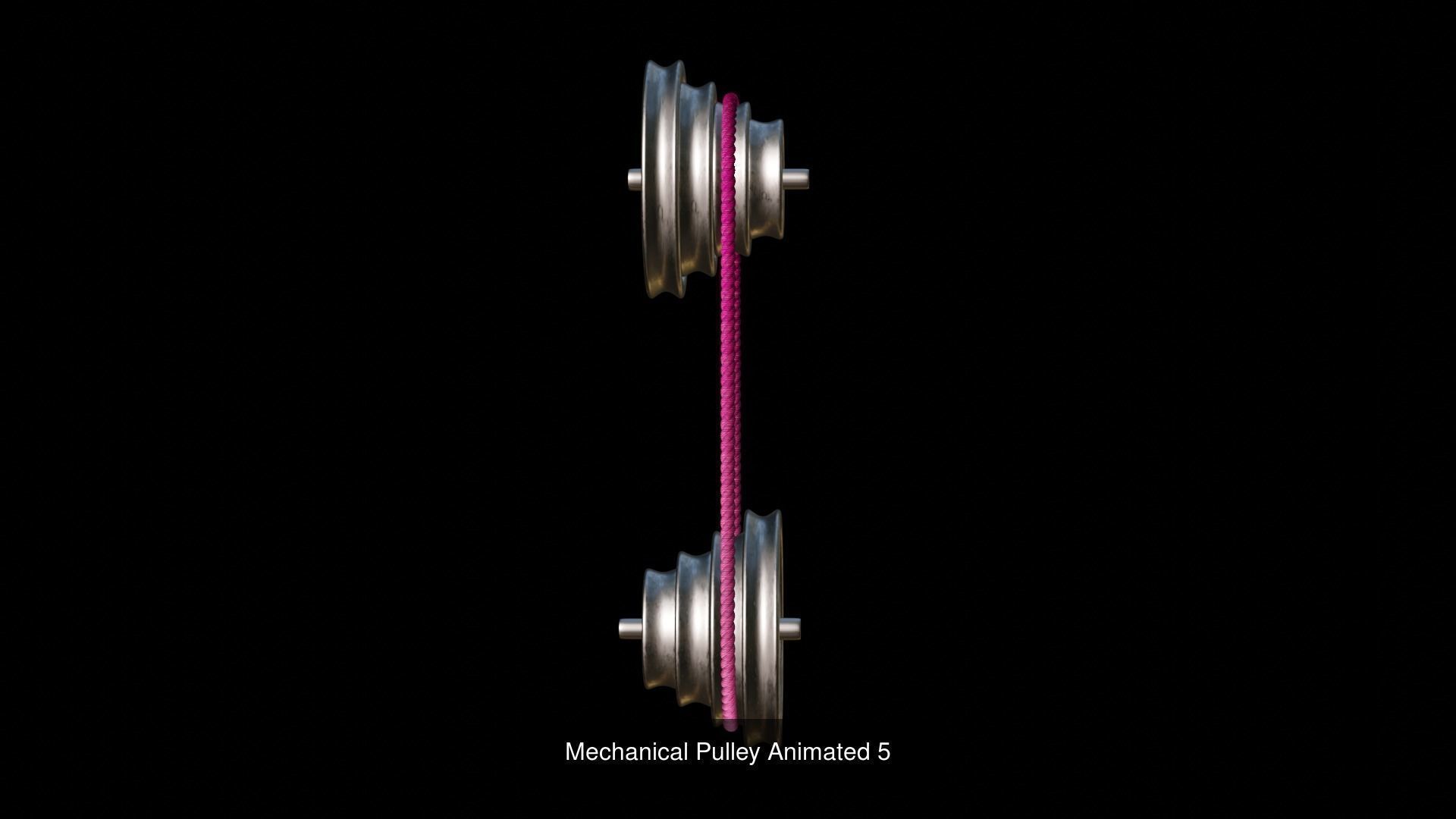 Mechanical Pulleys Animated 3D Model Collection_6