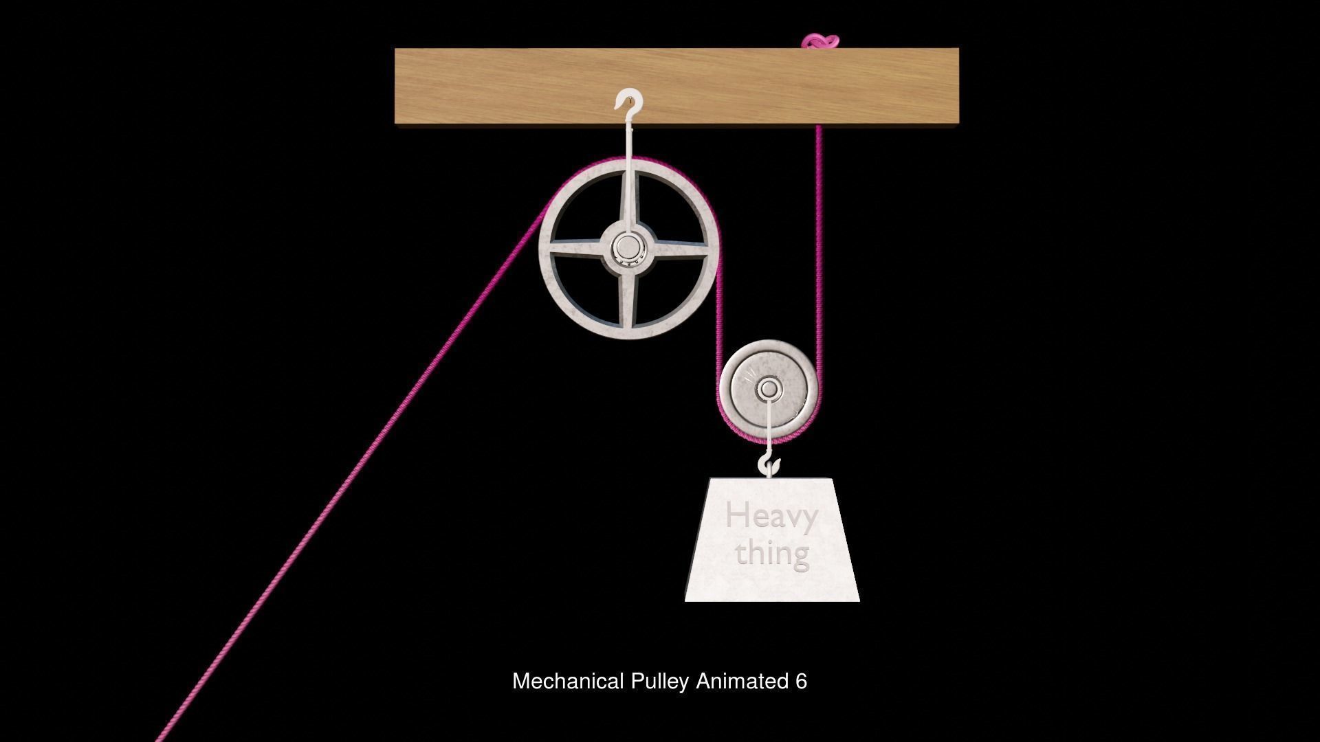 Mechanical Pulleys Animated 3D Model Collection_7