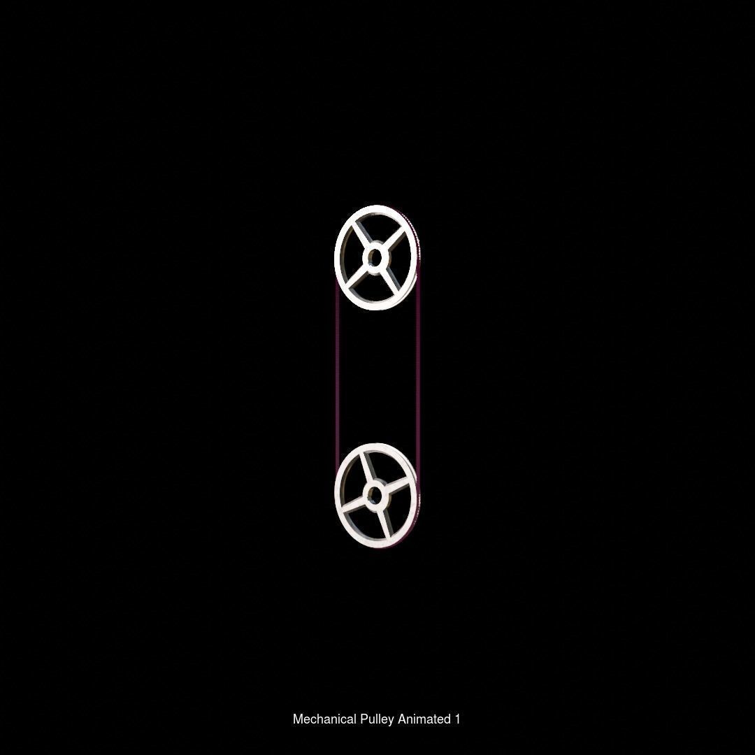 Mechanical Pulleys Animated 3D Model Collection_2
