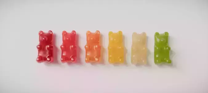 Jelly Bears  Low-poly 3D model