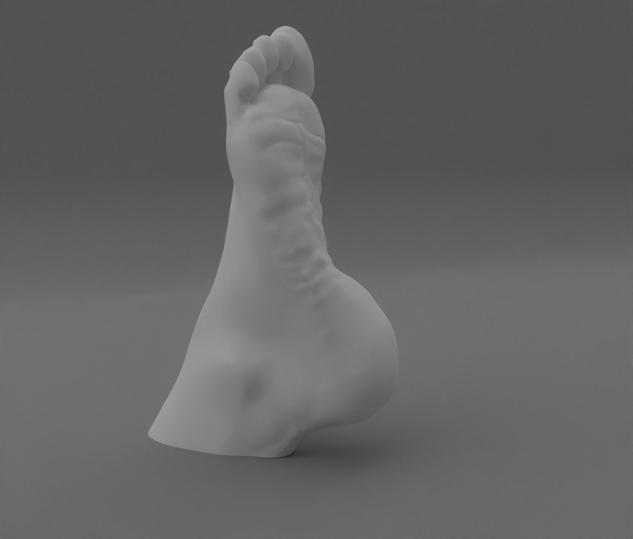 Female feet sculpture 3D model_16