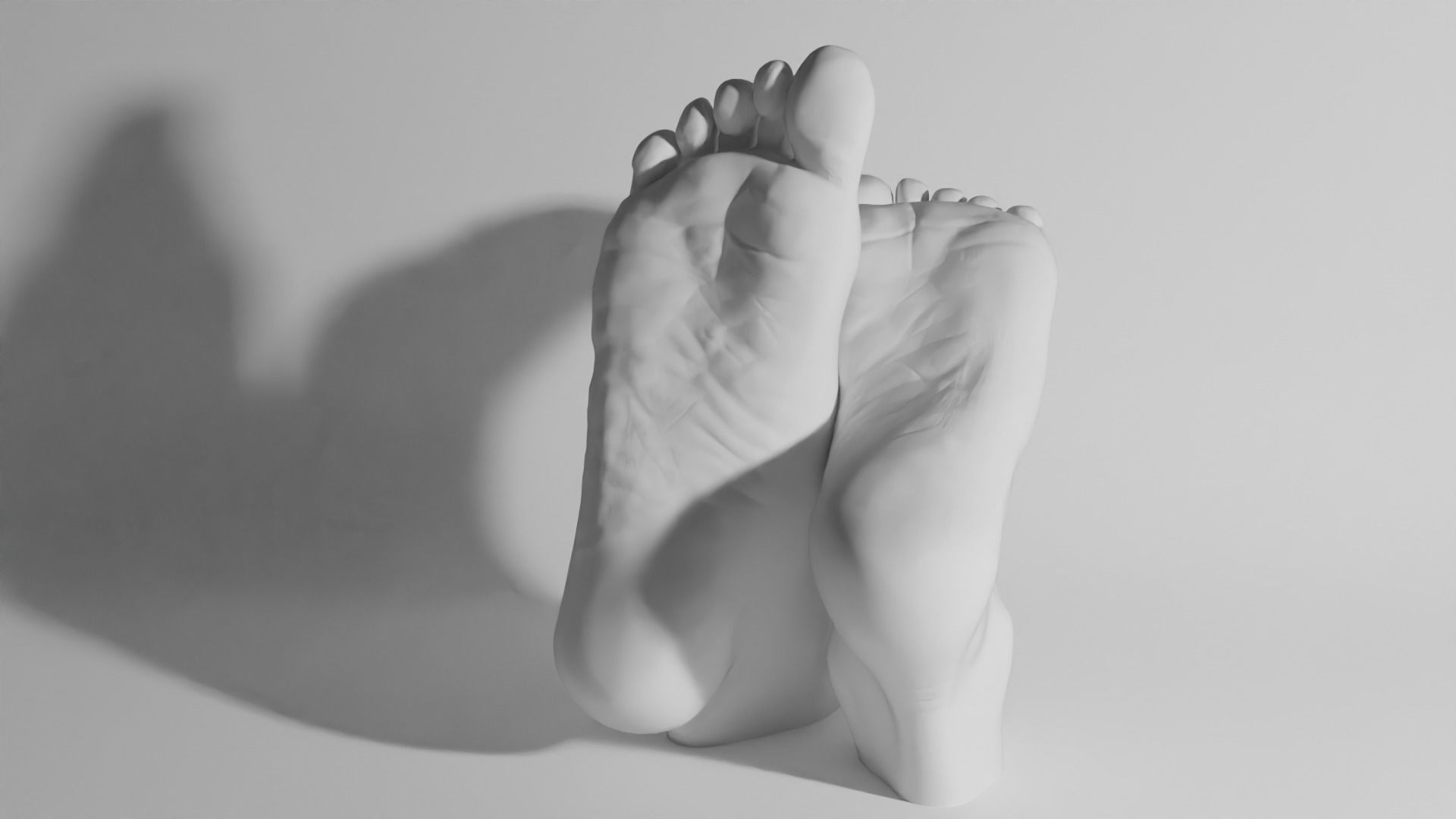 Female feet sculpture 3D model_5