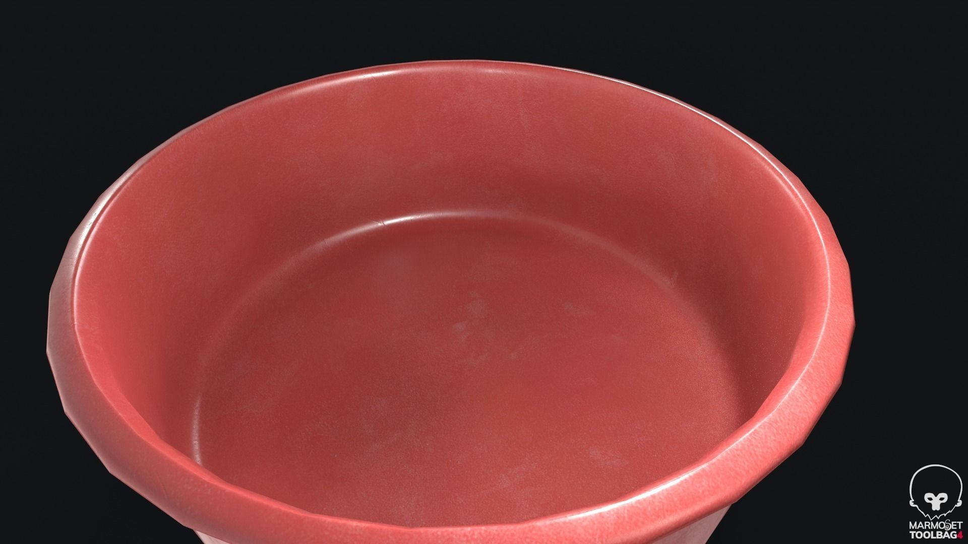 Basin and Sponge Low-poly 3D model_7