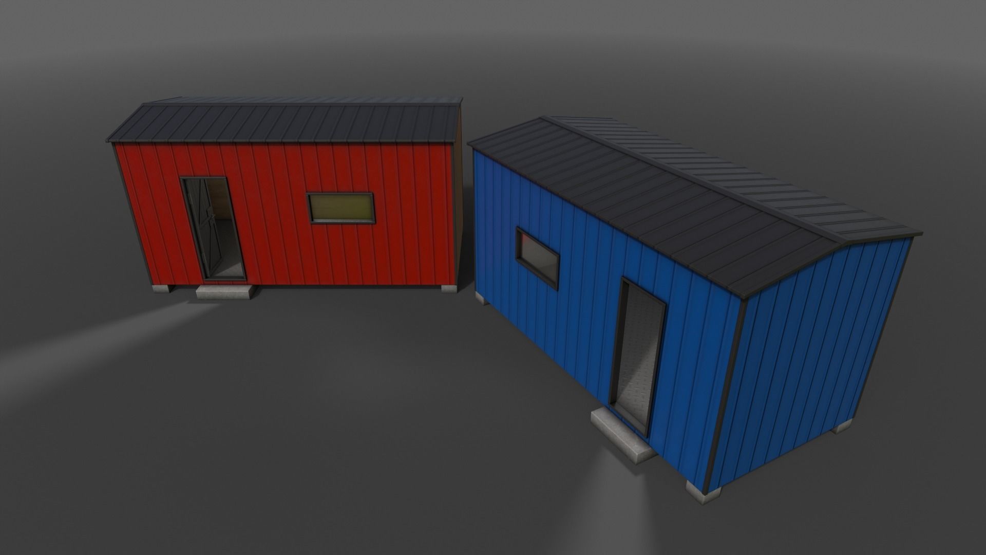 PBR Shed House A 20ft V4 Low-poly 3D model_9