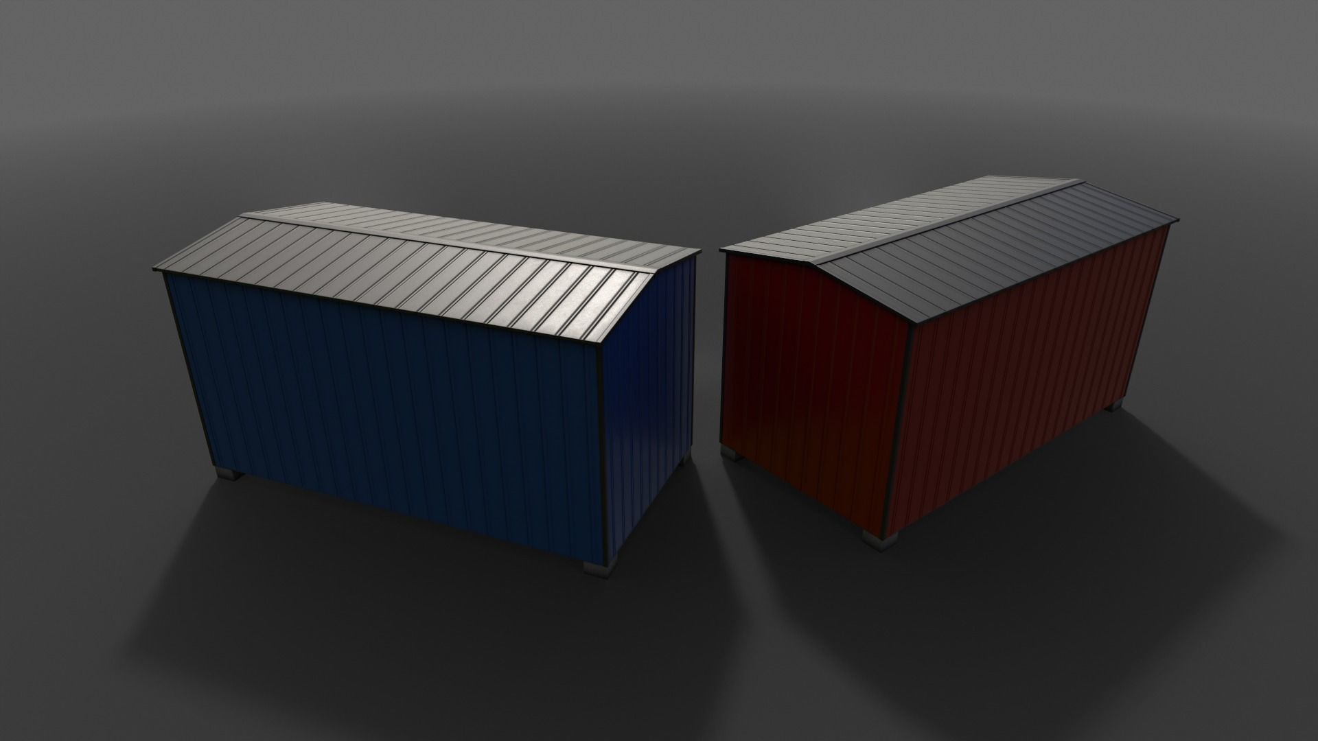 PBR Shed House A 20ft V4 Low-poly 3D model_16