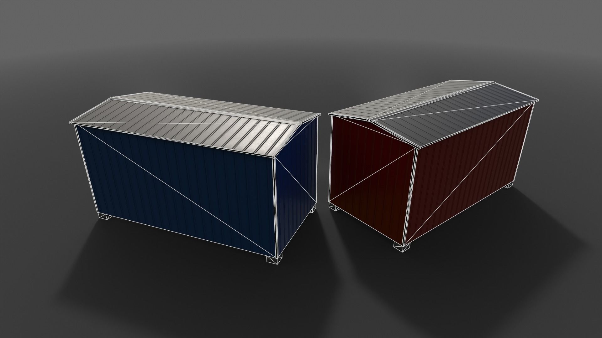 PBR Shed House A 20ft V4 Low-poly 3D model_19