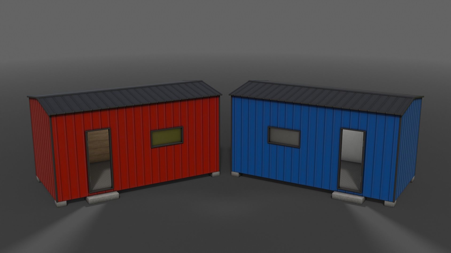 PBR Shed House A 20ft V4 Low-poly 3D model_6