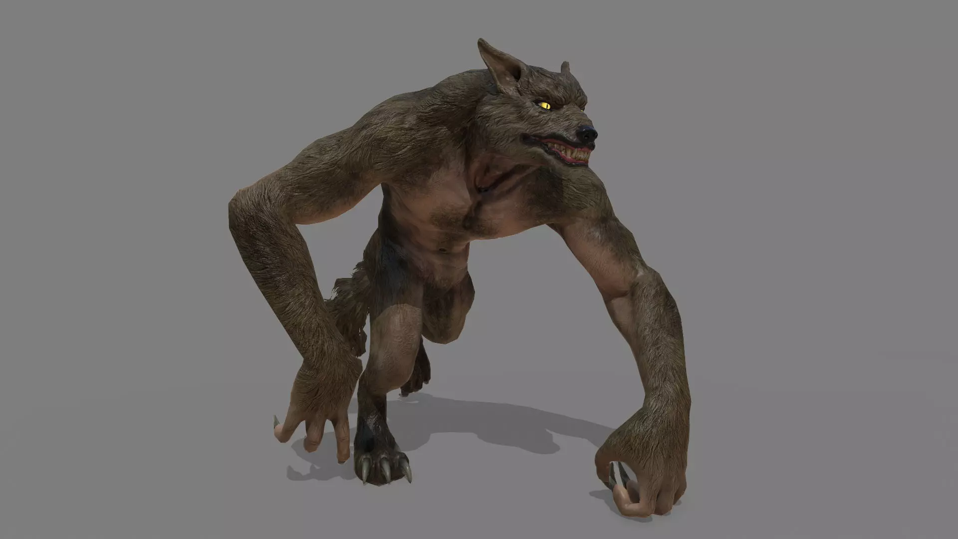 WEREWOLF GAME READY ANIMATED MODEL Low-poly 3D model_0