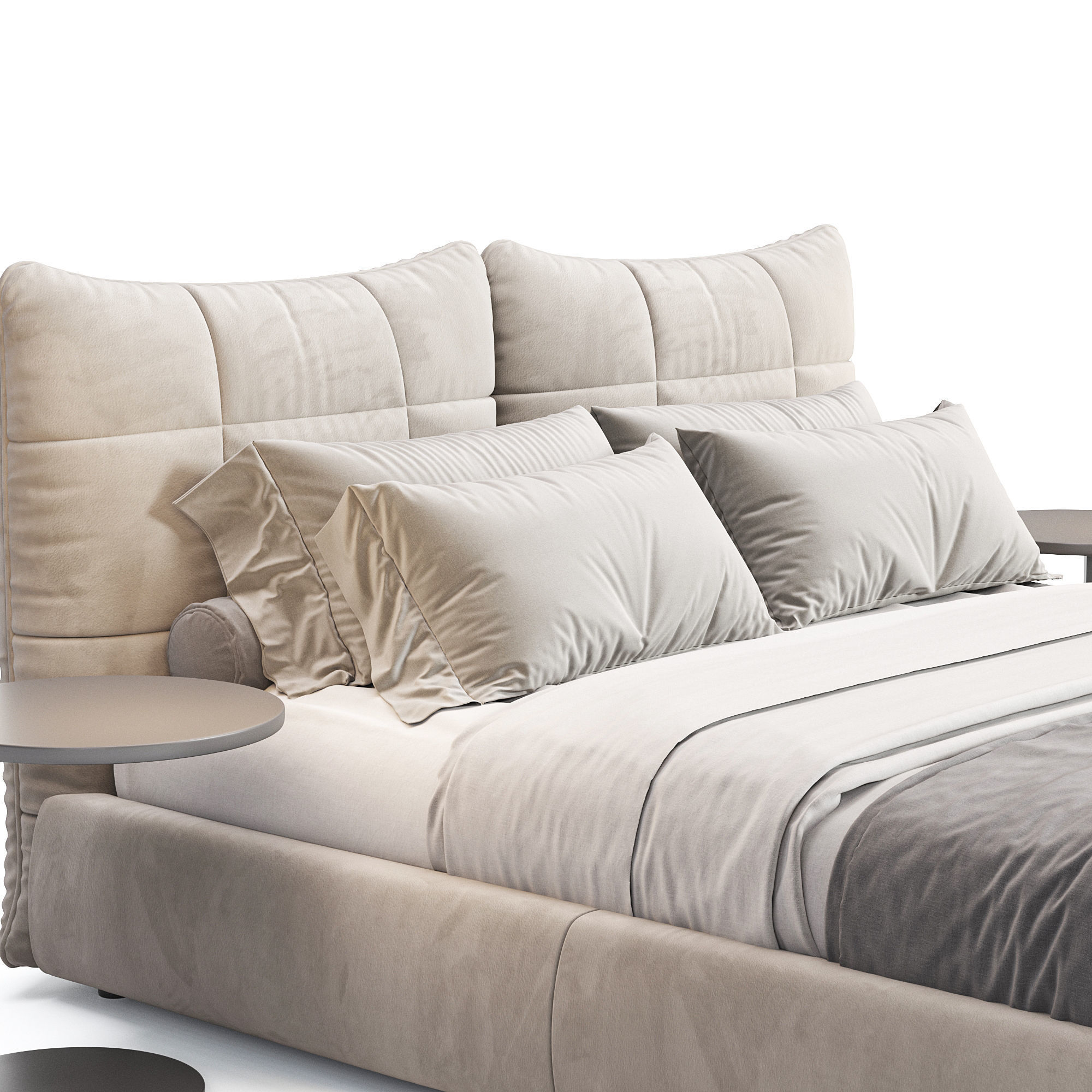 Double bed EVA DUE by Cierre 3D model_2