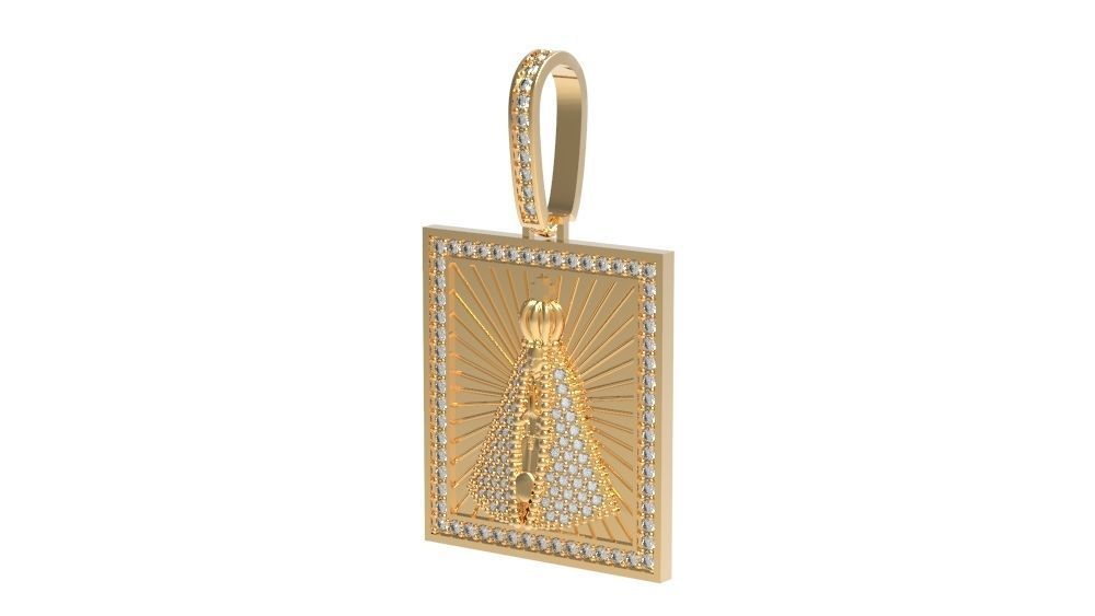 Pendant - Nossa Senhora Aparecida 3D print model_9