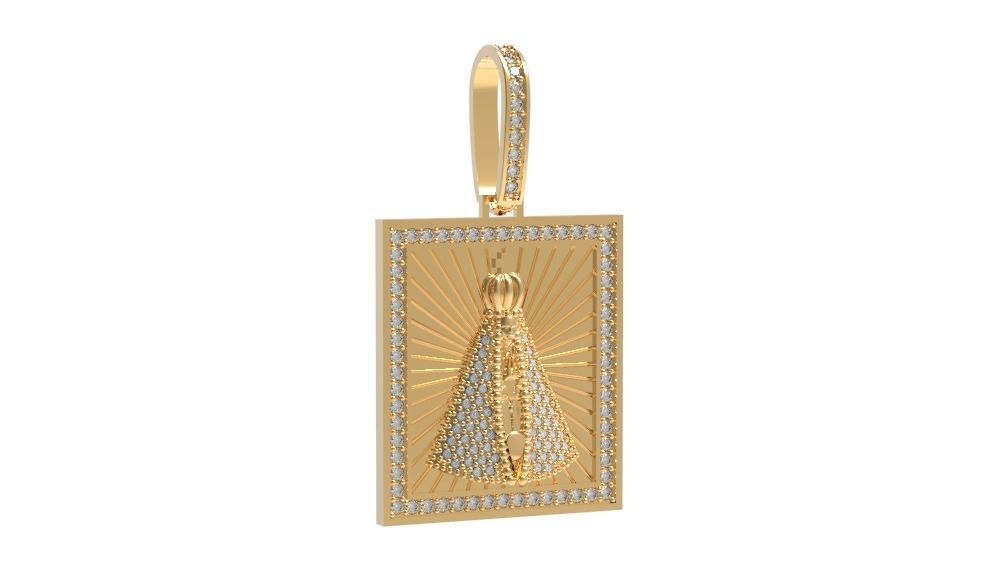 Pendant - Nossa Senhora Aparecida 3D print model_8