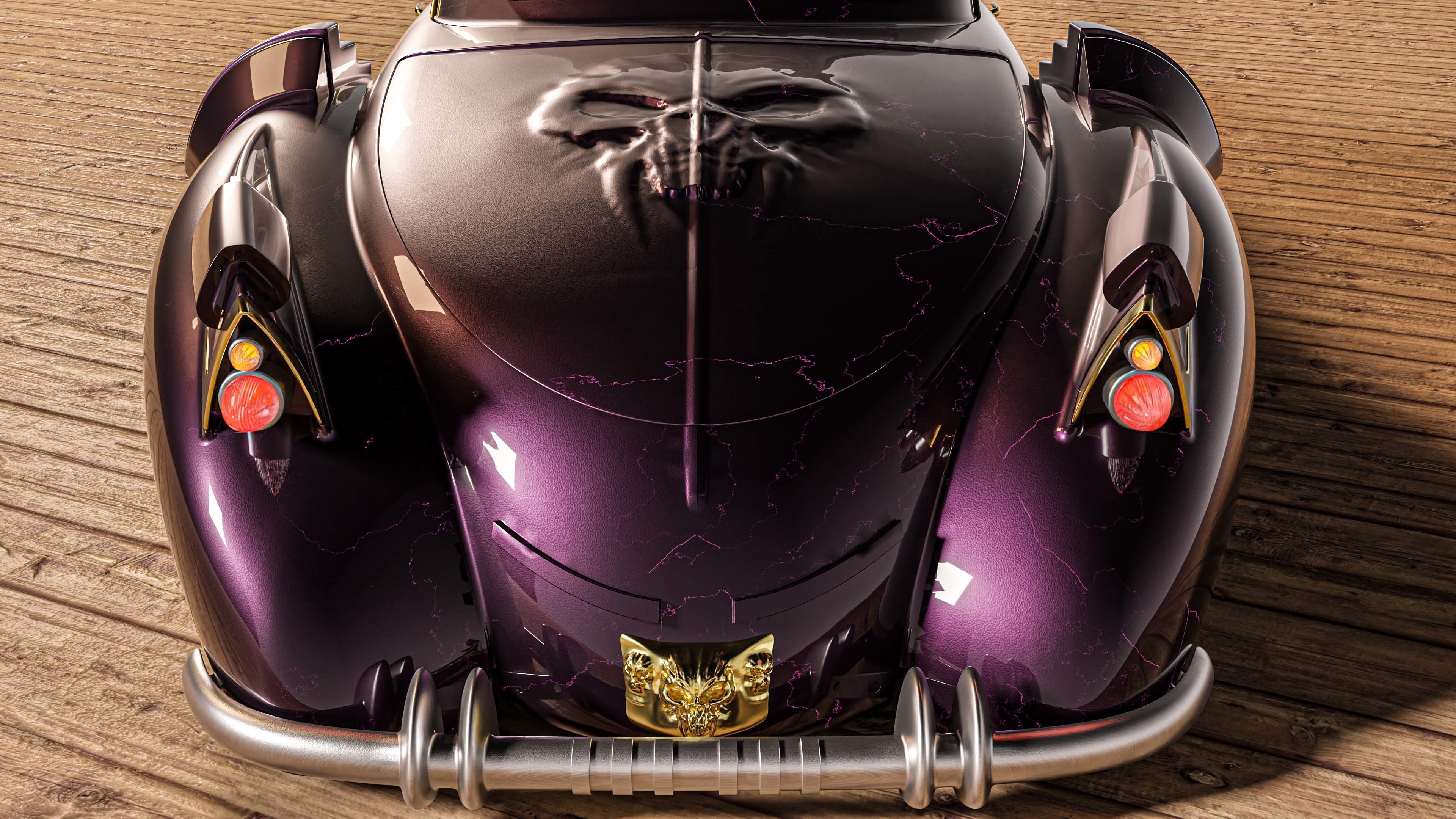 Classic in future sport car 3D model_7