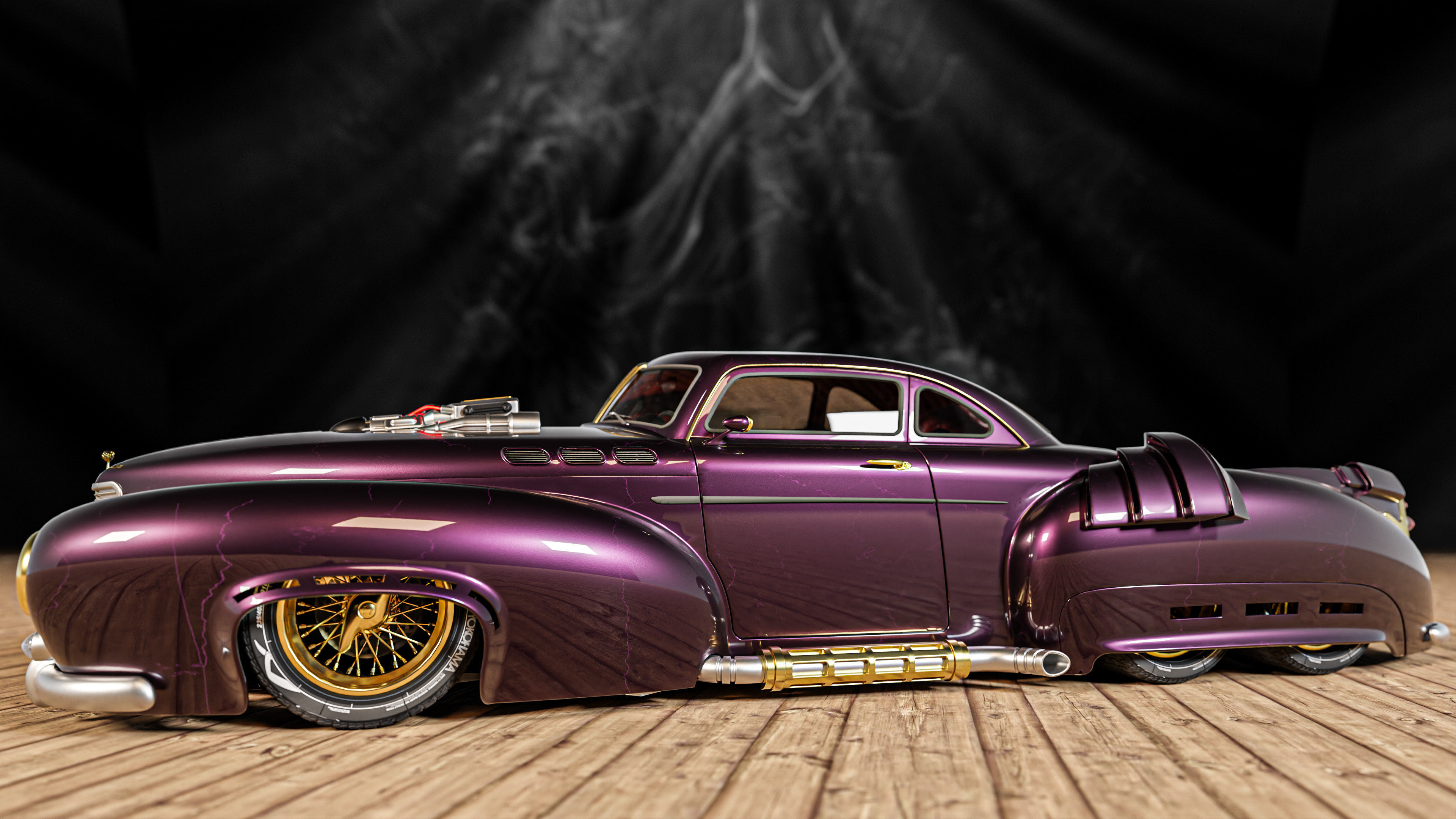 Classic in future sport car 3D model_8