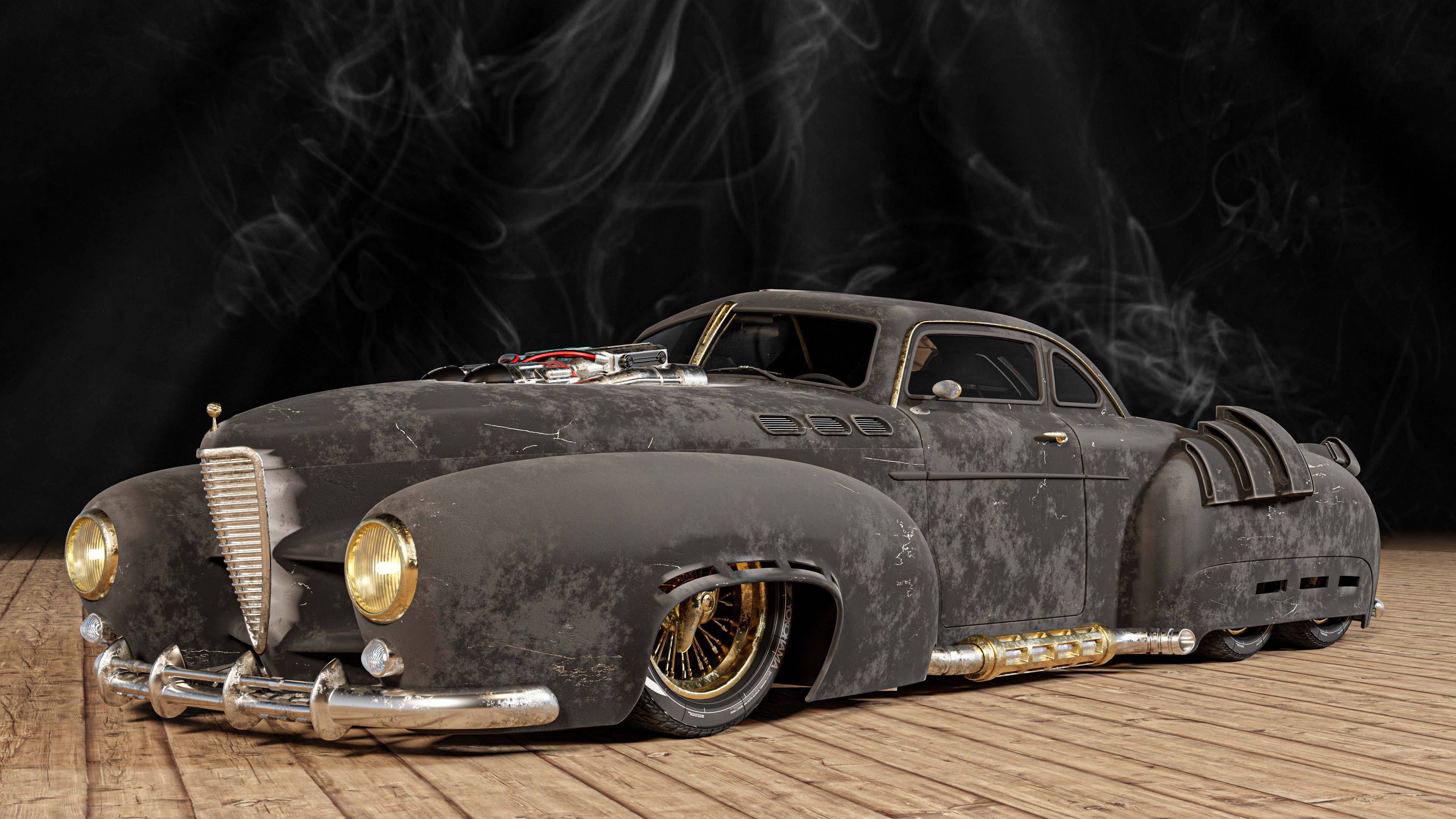 Classic in future sport car 3D model_2