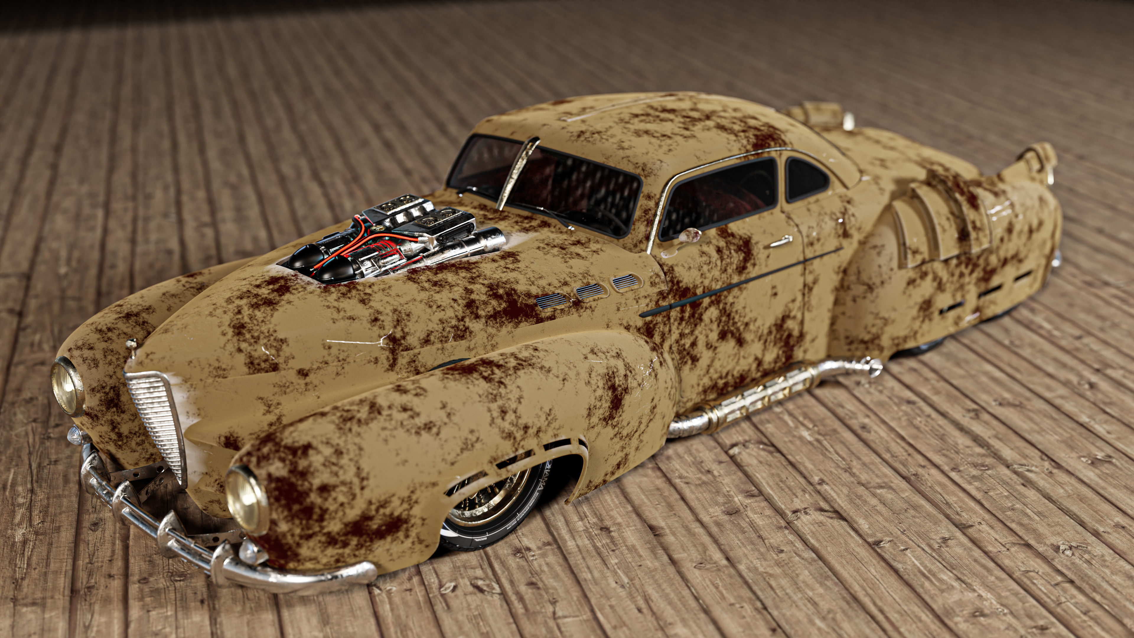 Classic in future sport car 3D model_5