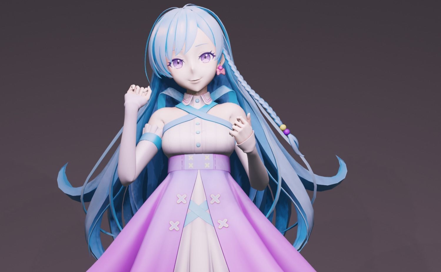 Anime Character - Unique 17 3D model_8