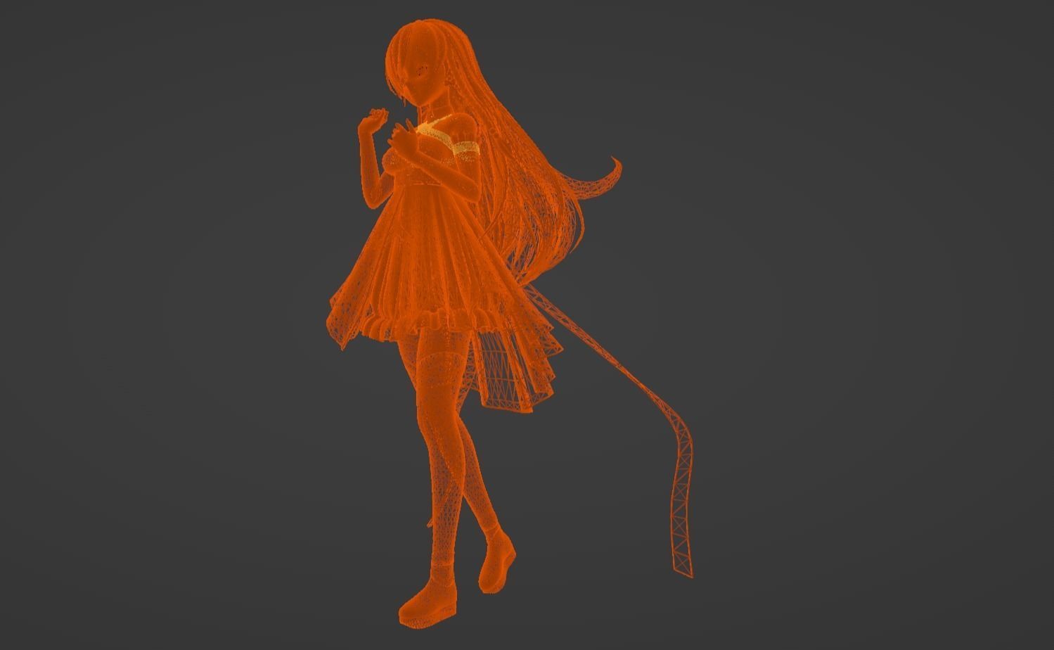 Anime Character - Unique 17 3D model_15