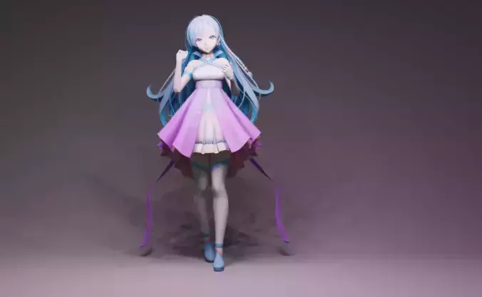 Anime Character - Unique 17 3D model