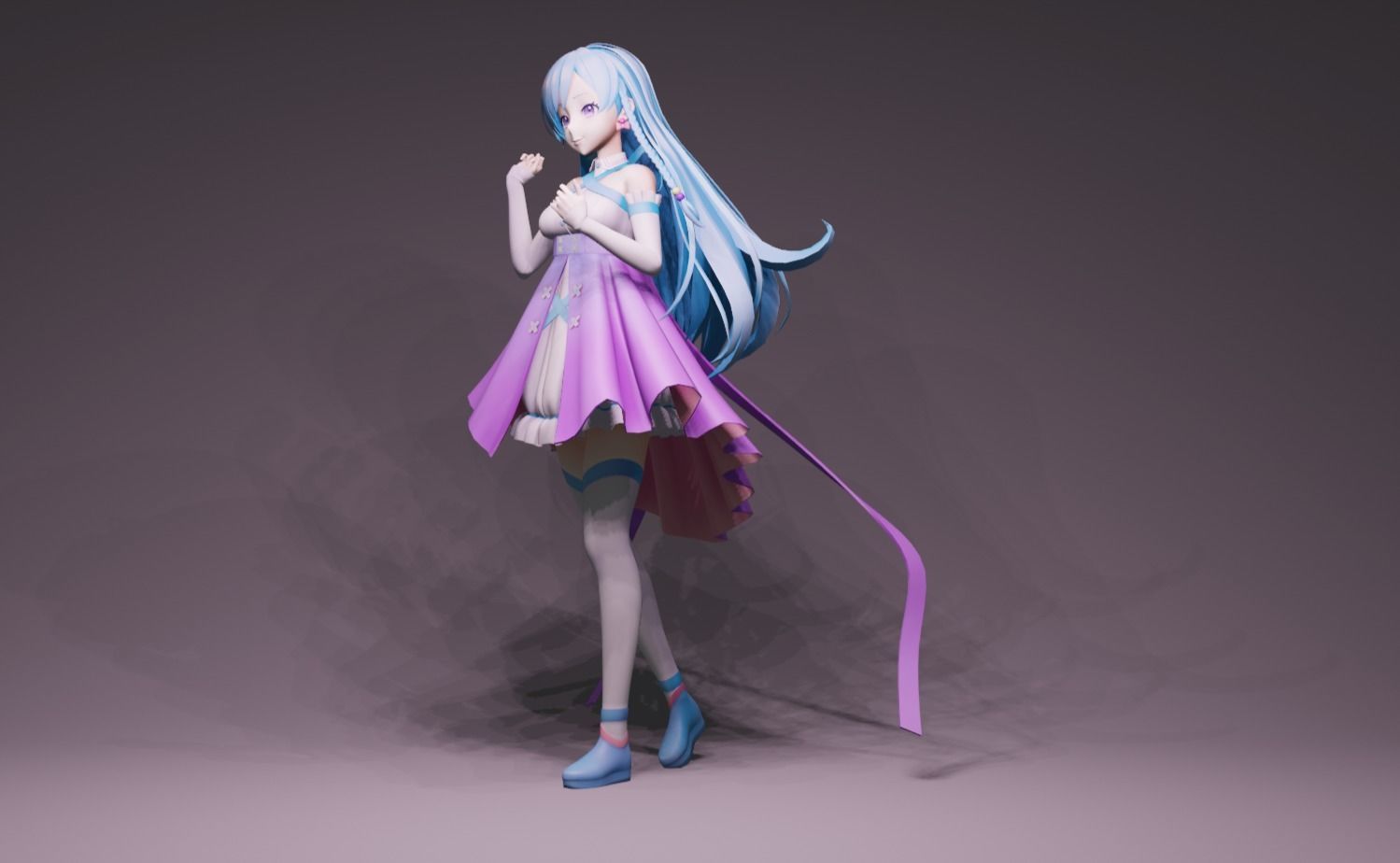 Anime Character - Unique 17 3D model_7