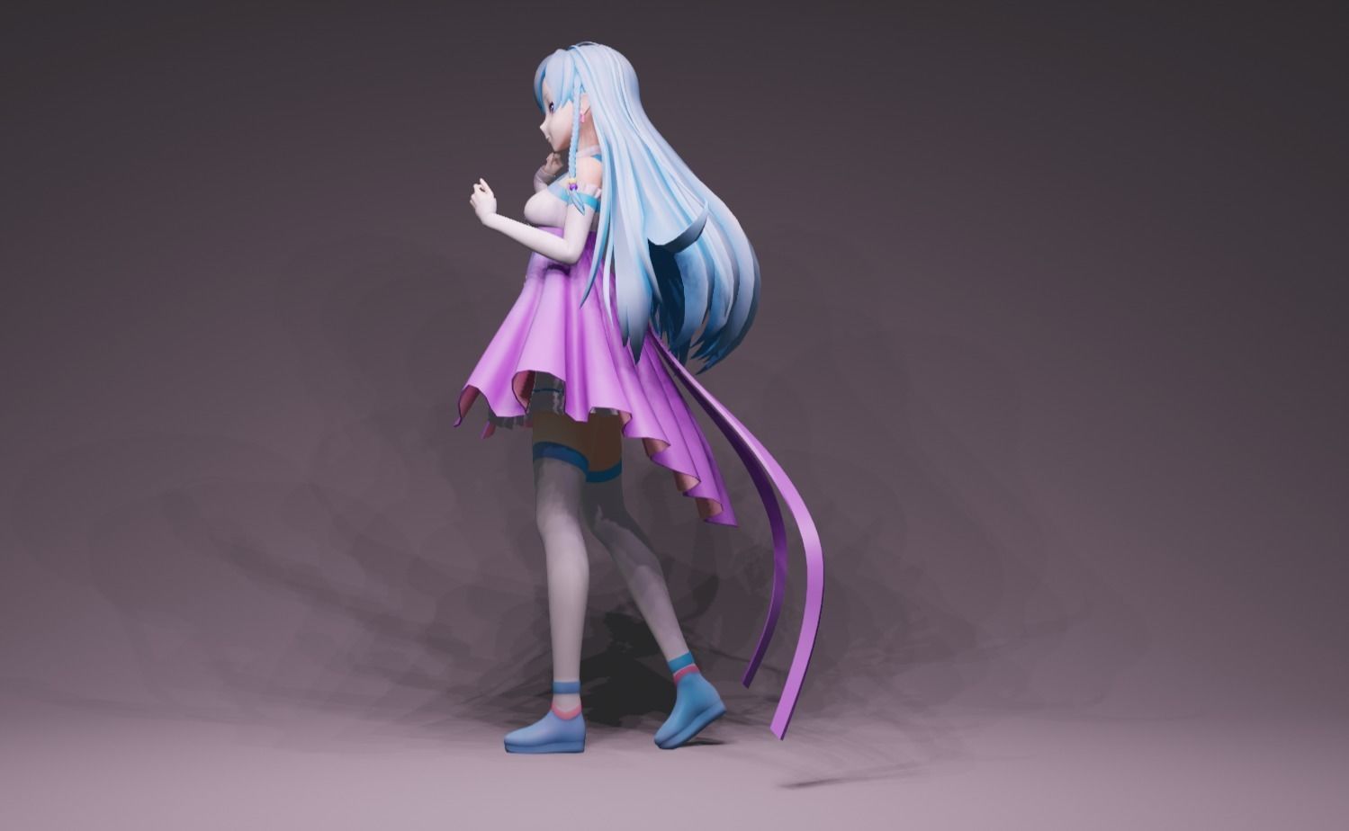 Anime Character - Unique 17 3D model_6