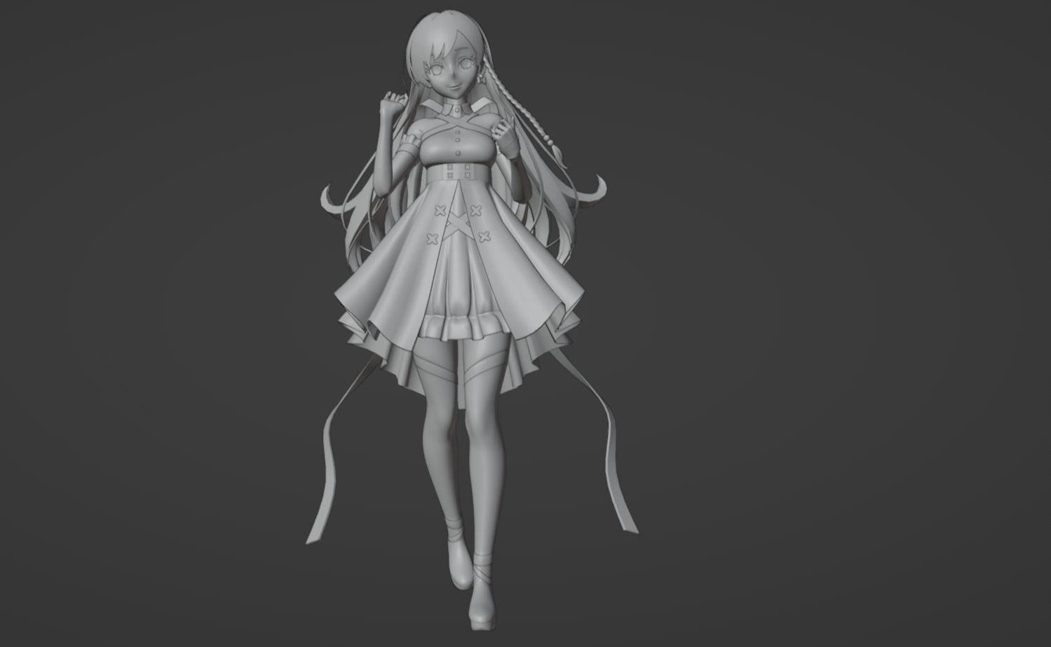 Anime Character - Unique 17 3D model_10
