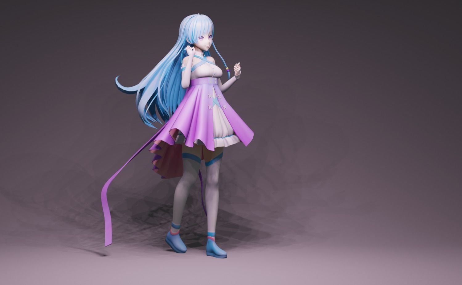 Anime Character - Unique 17 3D model_1