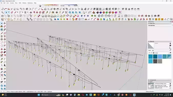 Outdoor hanging lights 3d model